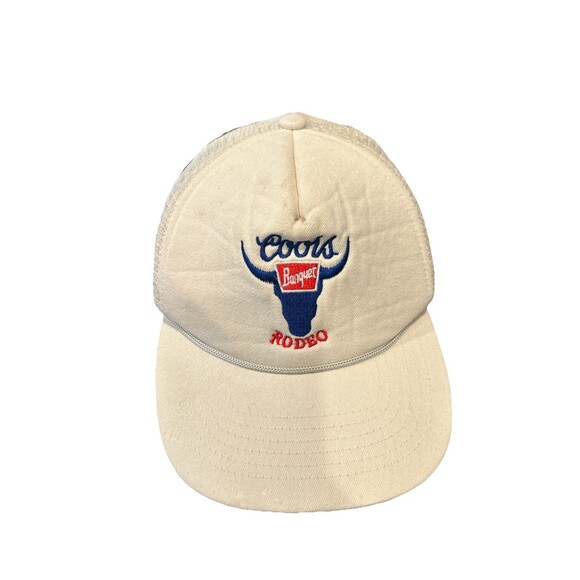 Coors Other - Coors RODEO Beer Banquet White Hat Cap Snapback Rope Promotional